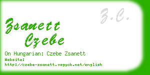 zsanett czebe business card